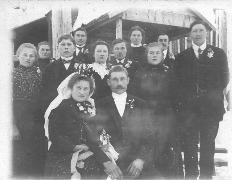 Bröllop 1913-02-02 i Dikanäs.