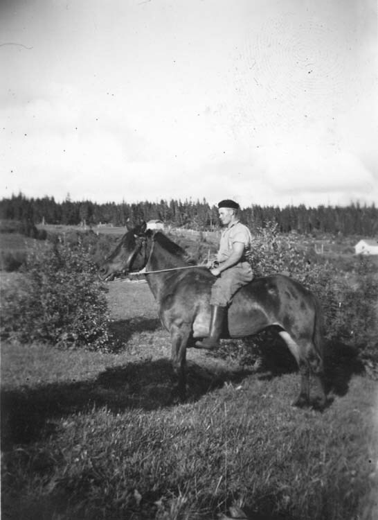 Edvin Persson Lyngdell med sin häst.