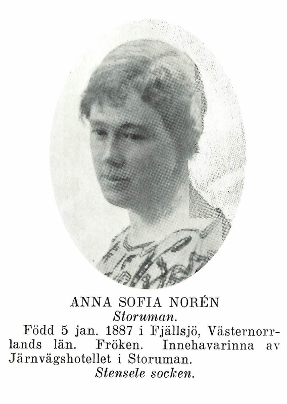 Anna Sofia Norén 1887 - 1960