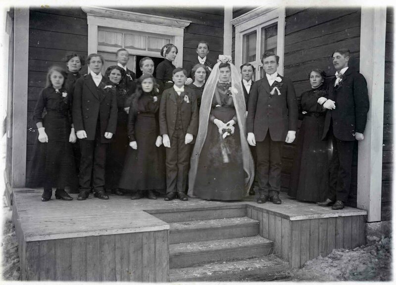 Bröllopsparet vigda 24 januari 1914