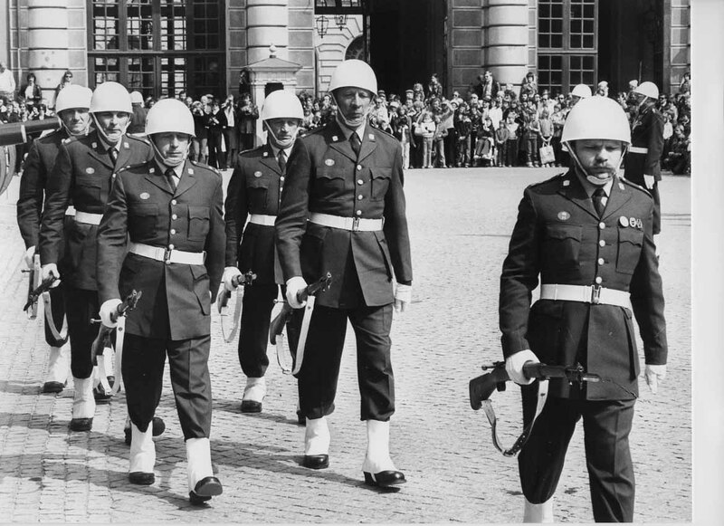 Högvaktsstyrkan ur I 20 vid Stockholms slott 1978