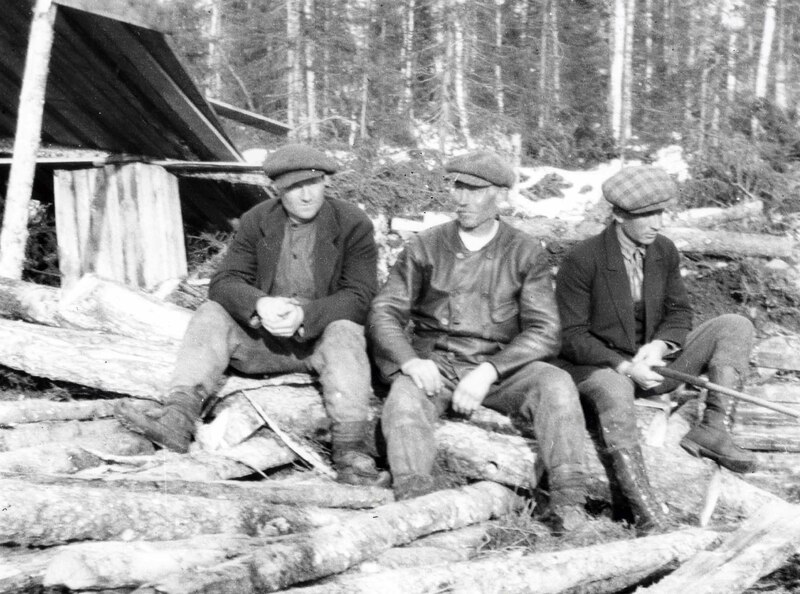 Skogsarbetare i Långsjöbytrakten. 