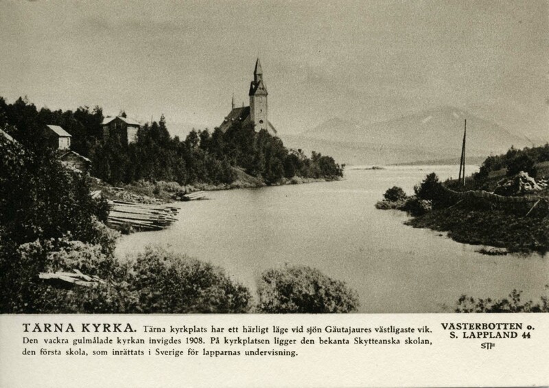 Tärna kyrkplats vid sjön Gäutajaure.