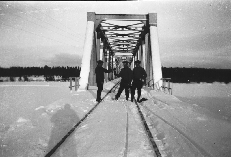 Bygget av järnvägsbron 1928