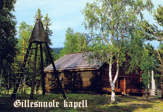Gillesnuole kapell vid Vindelälven.
