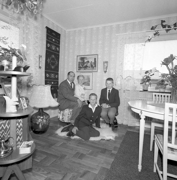 Hilding Väcklén med familj.