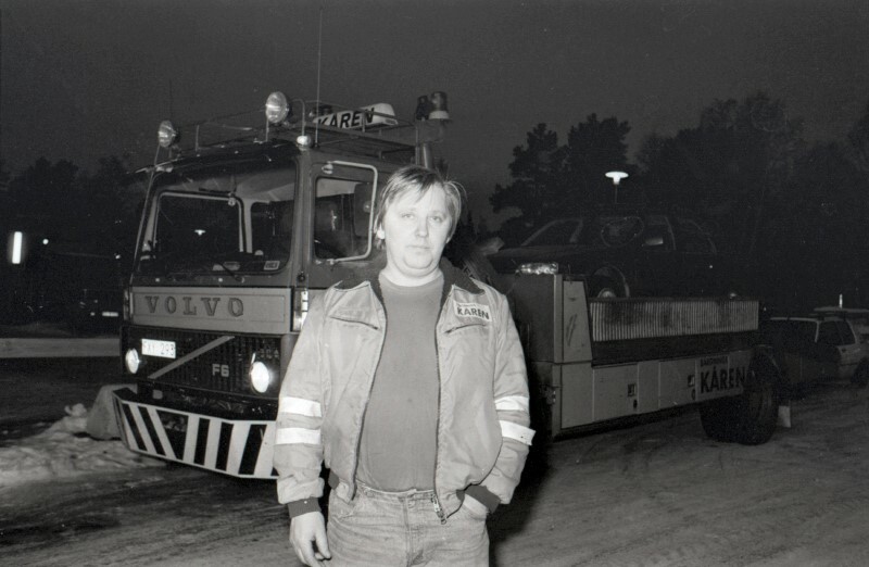 Roland Johansson med sin bärgningsbil.