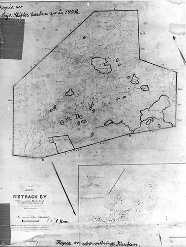 Kopia av laga skiftes kartan av år 1902.