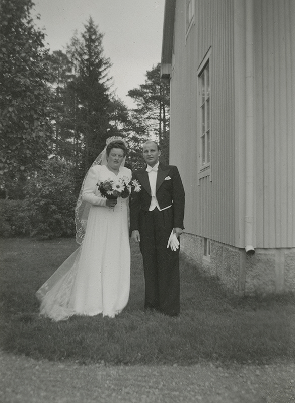 Kerstin och Gottfrid Hellgrens bröllop 1949.