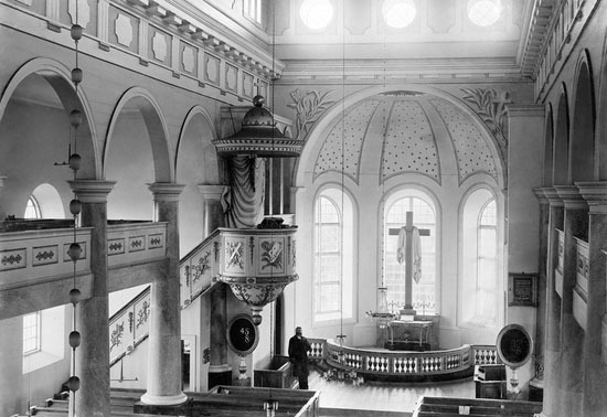 Åsele kyrka på 1890-talet. 