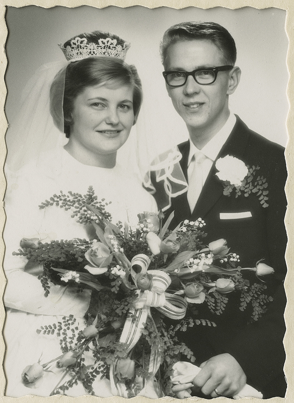Inger Svedins och Hans Jonssons bröllopsfoto.