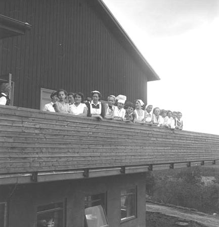 Personalen vid turisthotellet i Kittelfjäll.