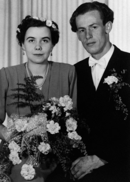 Bröllopsfoto på Marit och Olof Bergqvist.