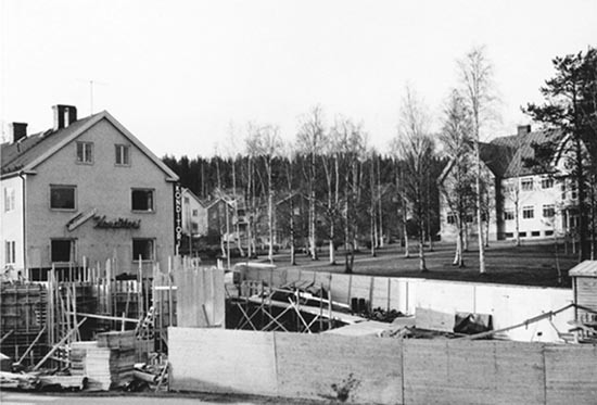 Stenmans Konditori under utbyggnad.