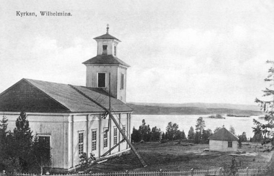 Vilhelmina kyrka före restaureringen.