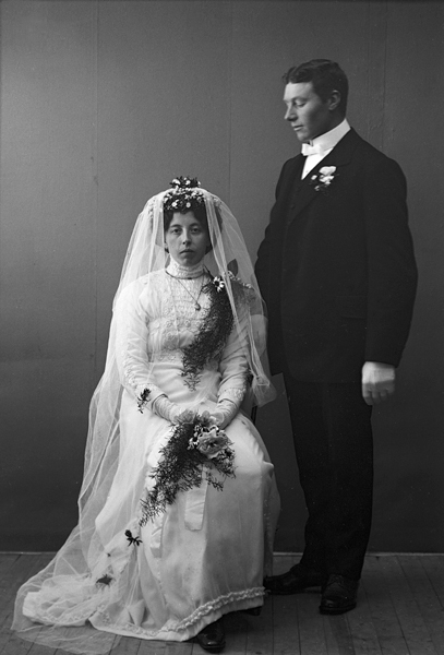 Brudparet Gavelin, Malgovik, Vilhelmina, 1912.