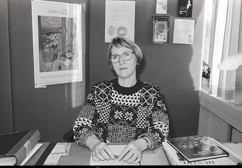 Eva Arndtzén på kontoret.
