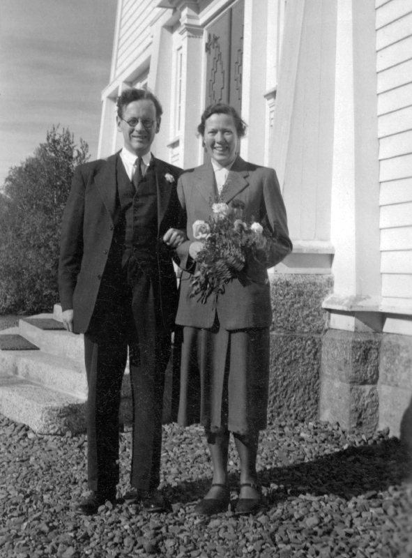 Brudparet Marianne och Erik Thomasson.