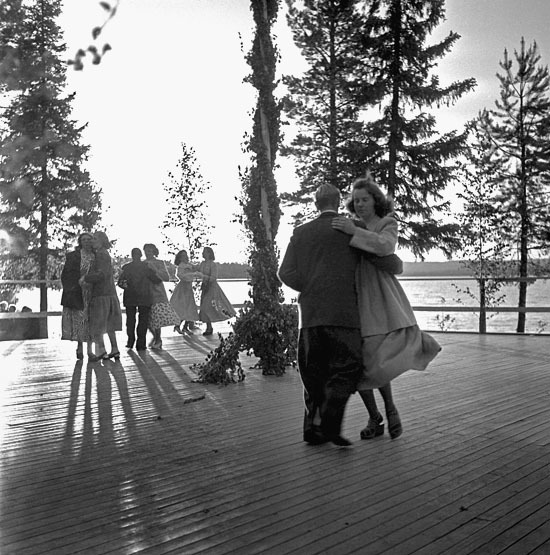 Dansbanan vid Baksjön på 1950-talet.