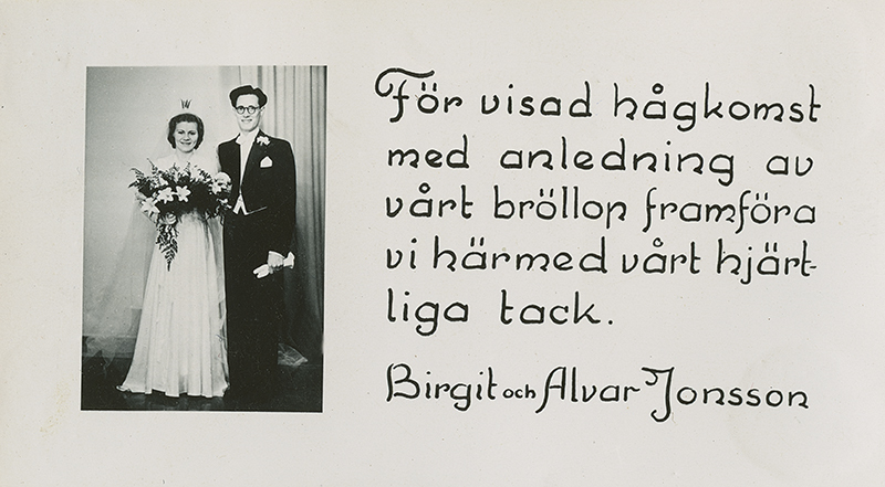 Birgit och Alvar Jonsson 1949.