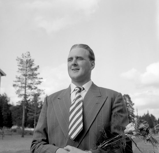 Bilskollärare  Allan Frohm i Vilhelmina 1954.