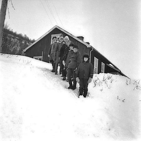 Elever vid Lövbergsskolan, vintern 1964.