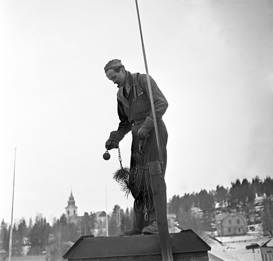Skorstensfejaremästare Erik Åström 1952.