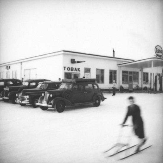 Busstation i Vilhelmina,1947.