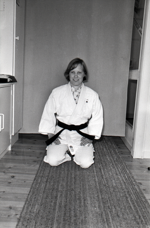 Catrin Ivarsson i judodräkt.