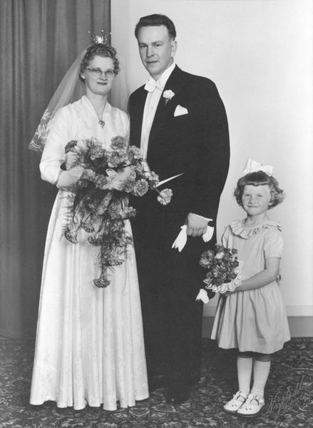 Brudparet Maria och Gösta Strömberg.