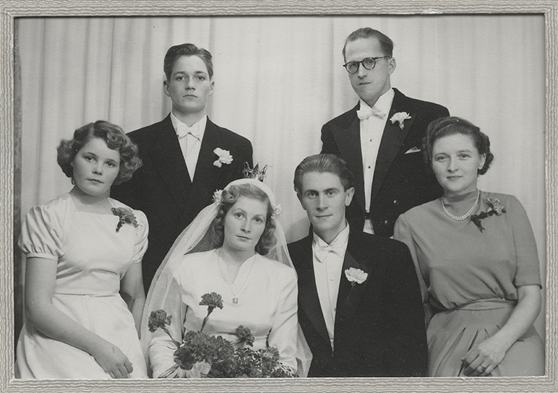 Inga-Lena och Erik Åströms bröllop 1950.