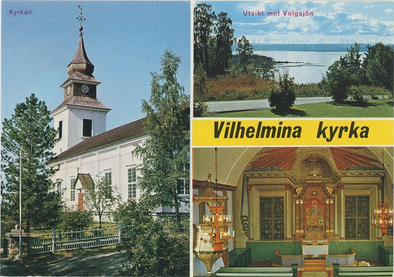 Vilhelmina Kyrka och Volgsjön.