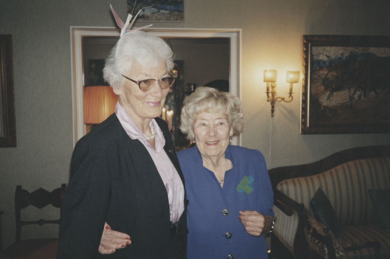 Rut och Anna Risén på sin 80-årsdag 1995.