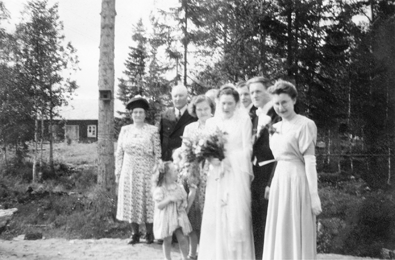 Gully & Alf Nordqvists bröllop 1950 med