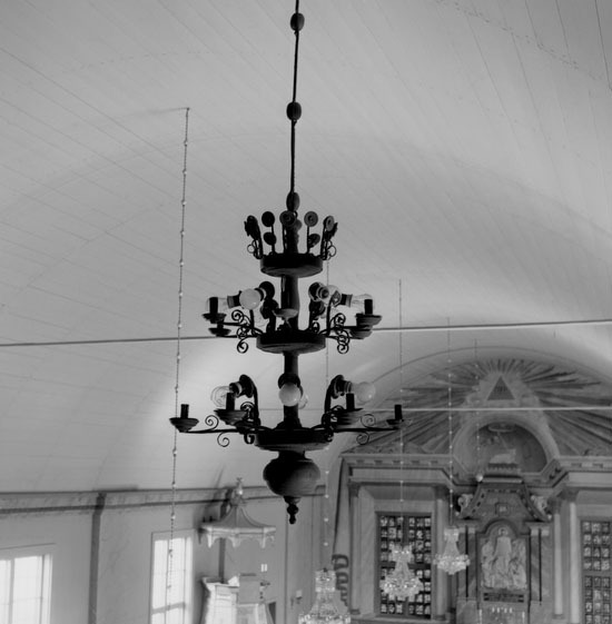 Ljuskrona i  Vilhelmina kyrka: