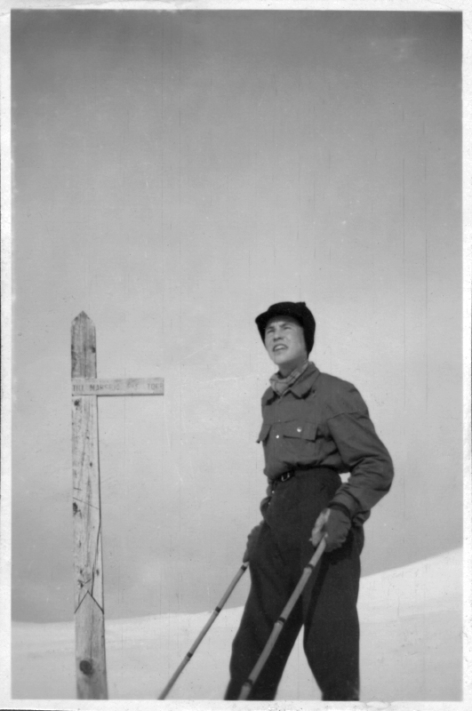 Patrik på skidtur.