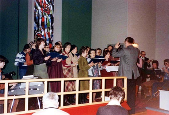 Filadelfia sångkör i Latikberg kyrka.