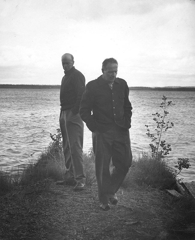 Gunnar och Erik Eliasson från Dabbnäset nere vi...