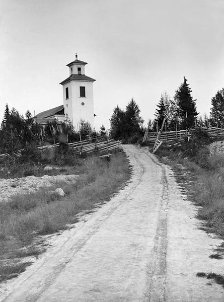 Vilhelmina kyrka på 1890-talet.