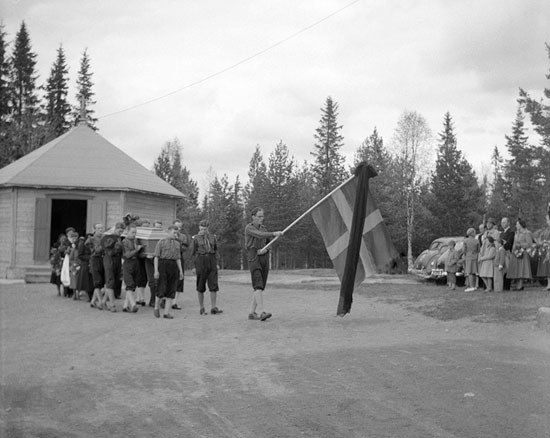 Begravning av Alvar Hällund 1953.