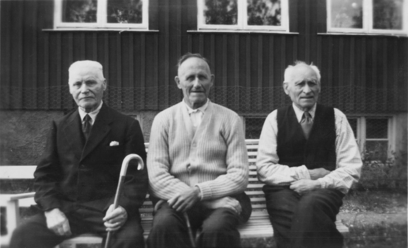 Fotografi av tre farbröder på Vilhelmina