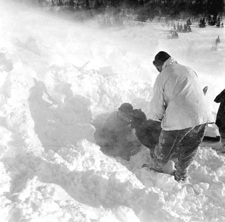 Fjällräddningskurs i Kittelfjäll, vintern 1965.