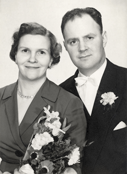 Brudparet Isaksson, Februari 1959.