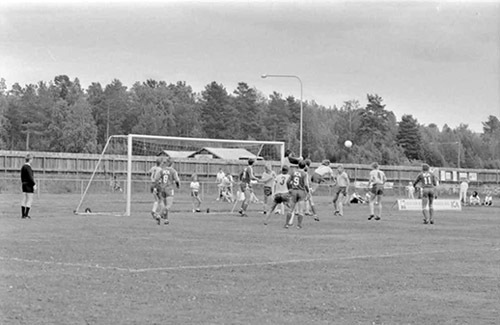 Åsele marknad, 1987. Fotbollsmatch.