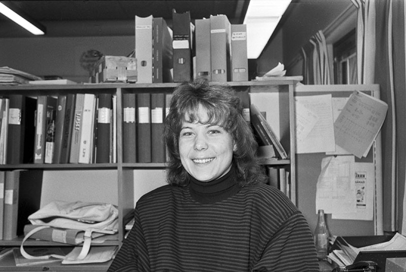 Maria Bergqvist på kontoret.