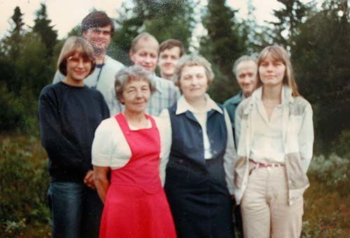 Holger och Henry Risbergs familjer år 1981-07-19.