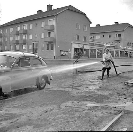 Brandkåren i Vilhelmina köping, maj 1962.