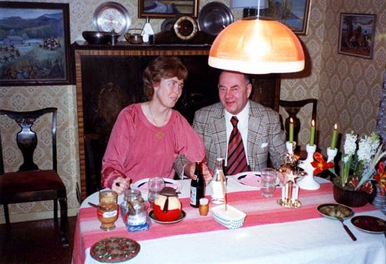 Middag hos Birgitta Larsson 1979.