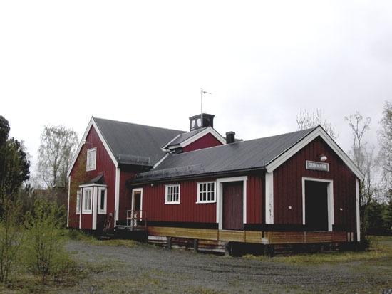 Järnvägsstationen i Gunnarn.
