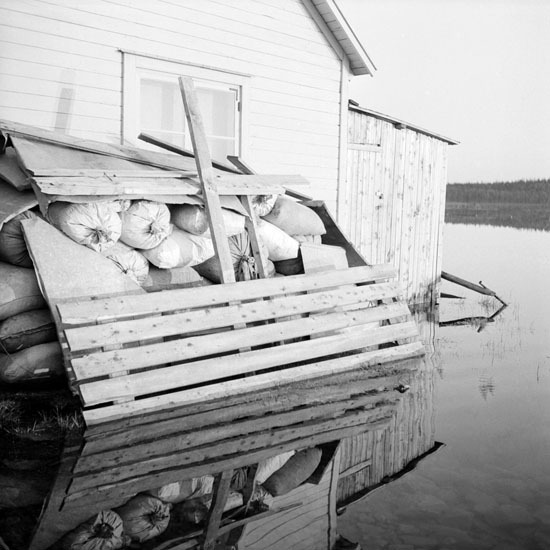 Holmselehamn vid regleringen av Malgomajsjön.